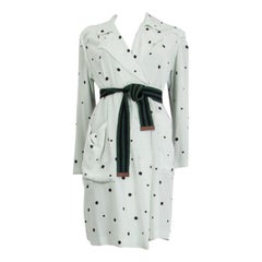 MARNI giacca con cintura in seta verde Dot Dot Dot Dot Dot 38 XS