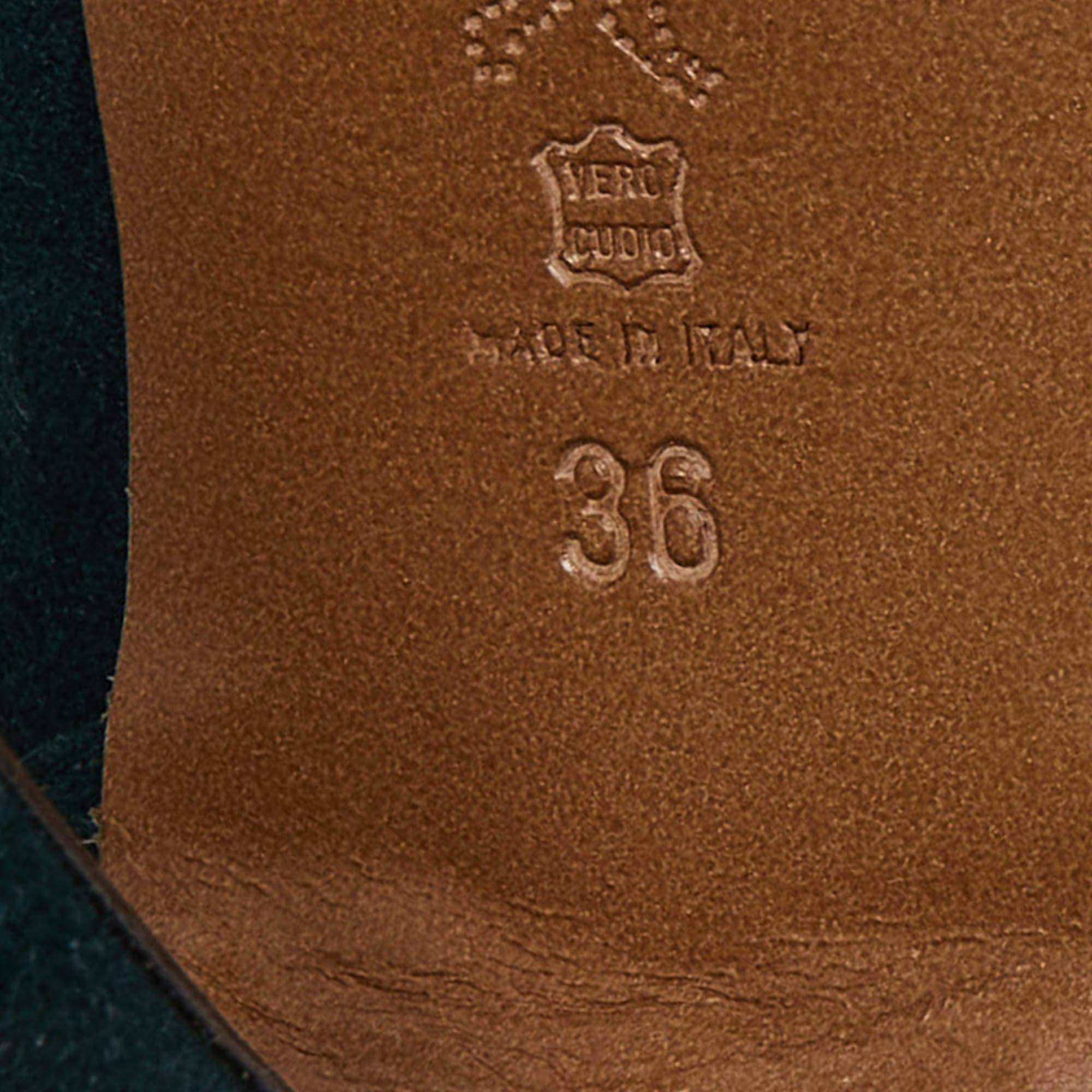 Marni - Sandales en daim vertes à talon aiguille - Taille 36 en vente 3