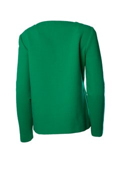Marni, green wool top with zippers