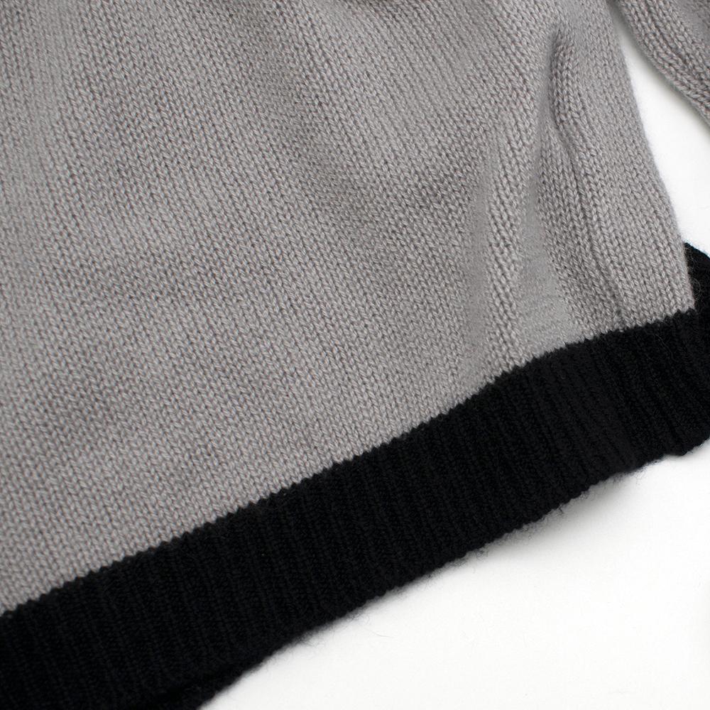Marni Grey & Black Cashmere Roll Neck Jumper - Size US 0-2 1
