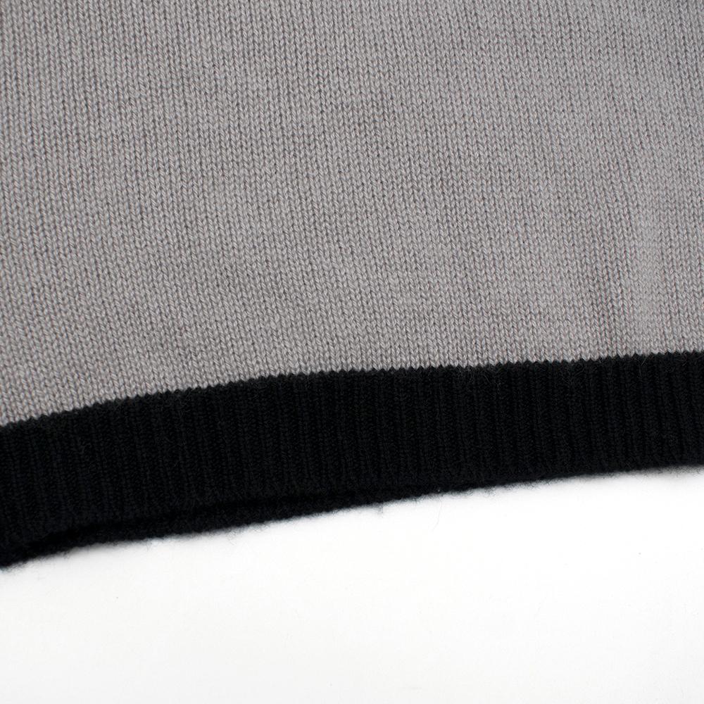 Marni Grey & Black Cashmere Roll Neck Jumper - Size US 0-2 3