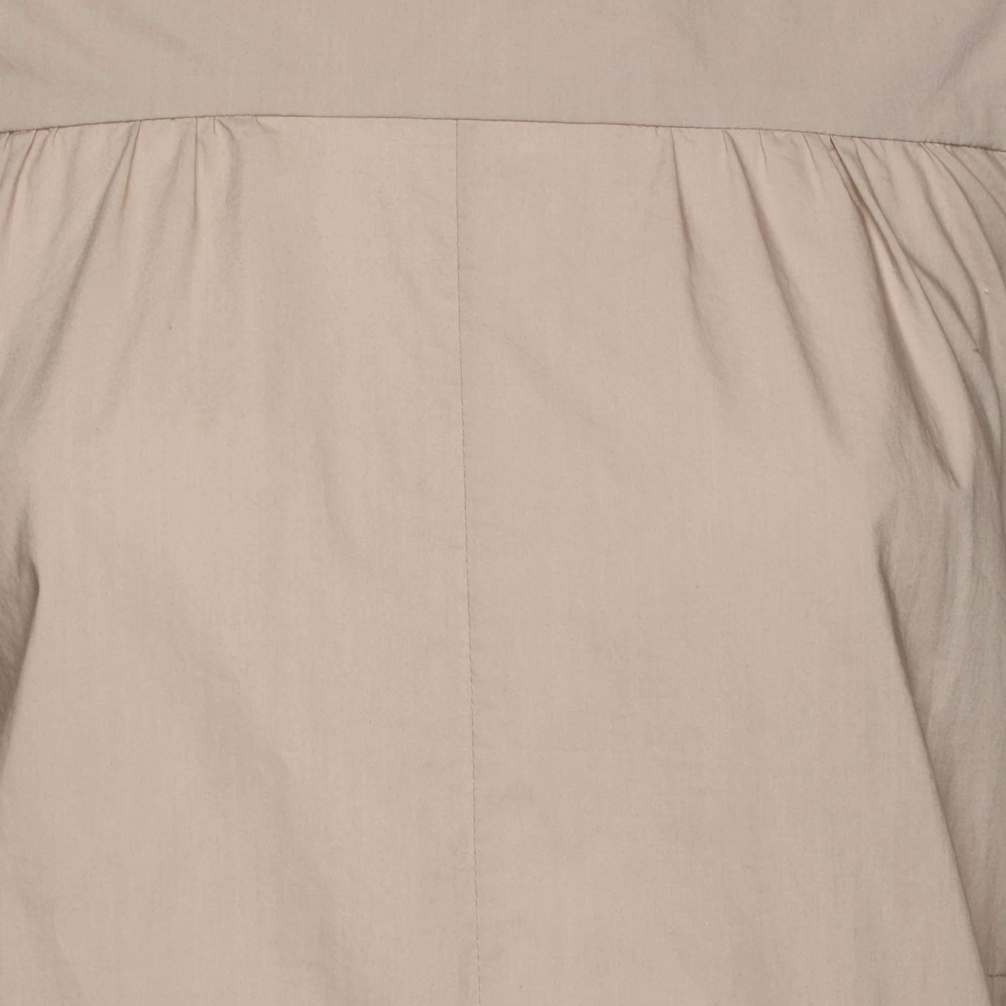 Brown Marni Grey Cotton Full Sleeve Top S For Sale