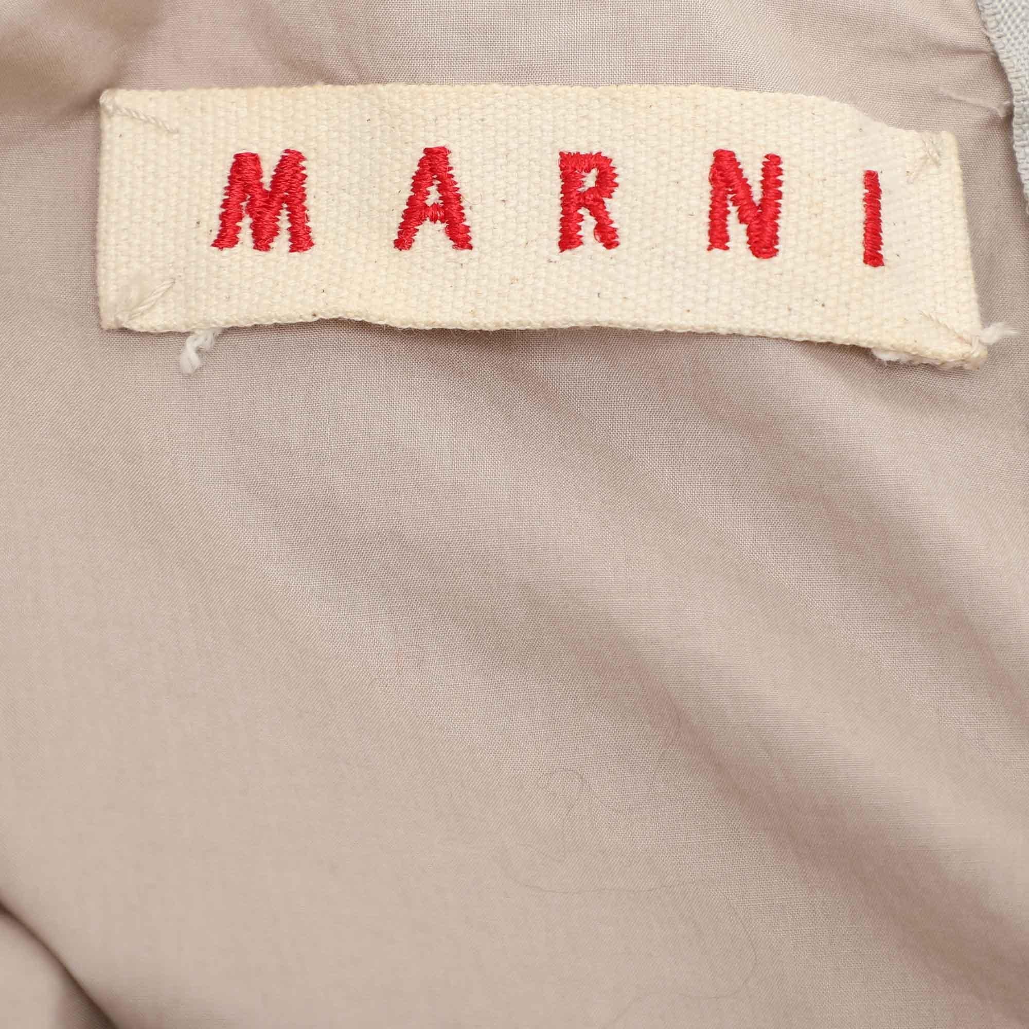 Marni Grey Cotton Full Sleeve Top S In Good Condition For Sale In Dubai, Al Qouz 2