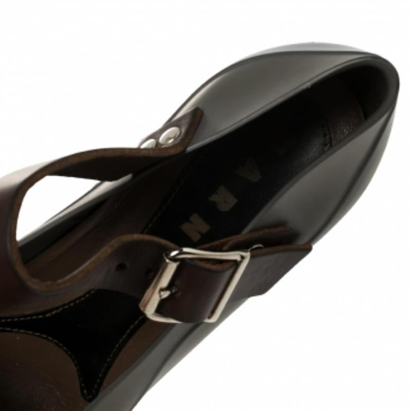 Marni Grey Jelly and Leather Mary Jane Pumps Size 37 For Sale 1