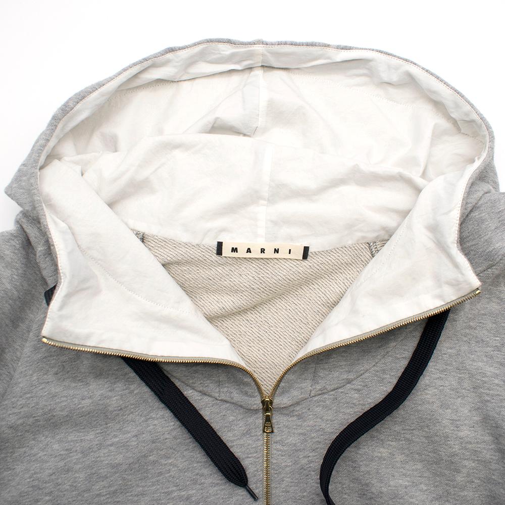 Marni Grey Jersey Half Zip Hoodie size XS 1