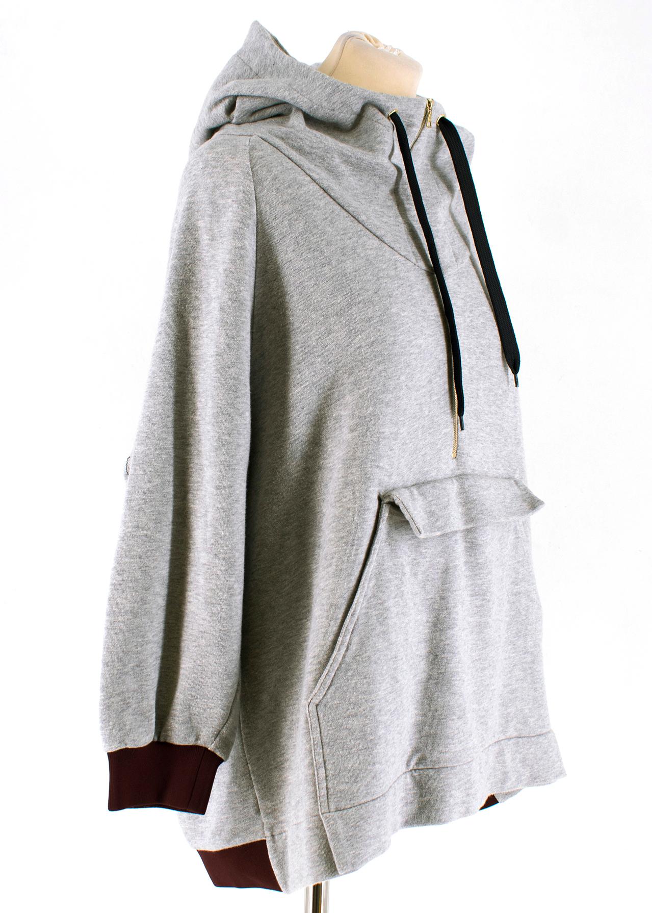 Marni Grey Jersey Half Zip Hoodie size XS 4