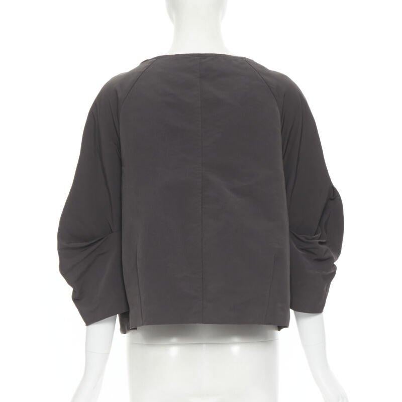 Donna MARNI - Giacca in poliestere grigio con maniche arrotondate, aperta sul davanti, IT44 in vendita