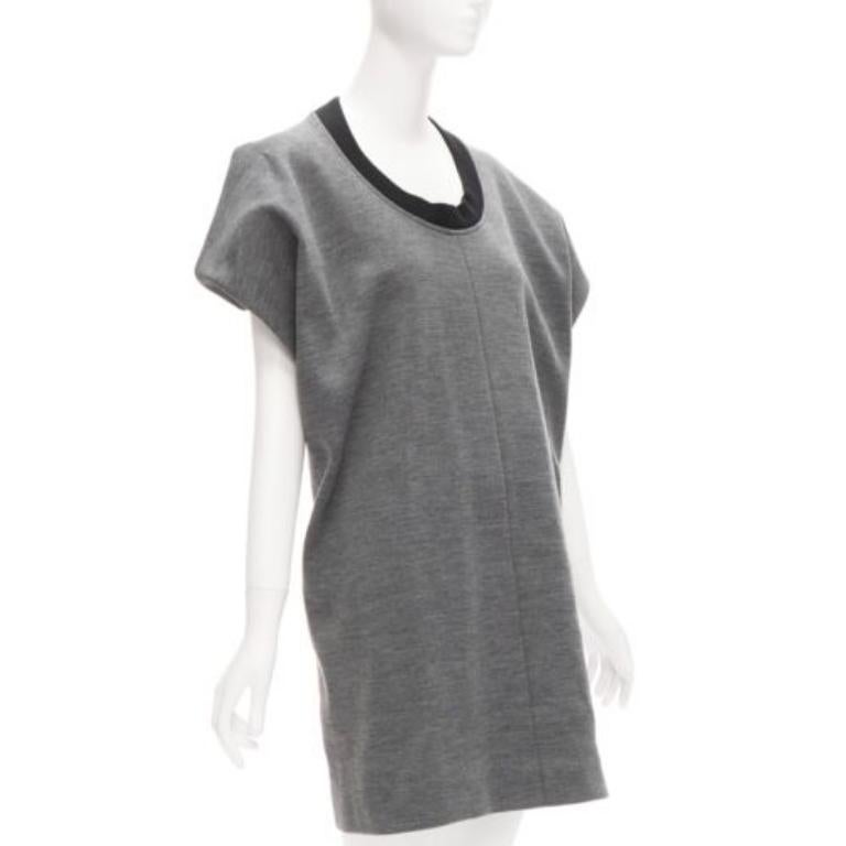 MARNI Grau Schurwollmischung 3D-Schnitt strukturiertes kastenförmiges Freizeitkleid IT40 S im Zustand „Hervorragend“ im Angebot in Hong Kong, NT