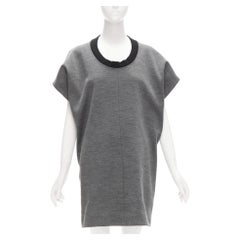 MARNI Grau Schurwollmischung 3D-Schnitt strukturiertes kastenförmiges Freizeitkleid IT40 S
