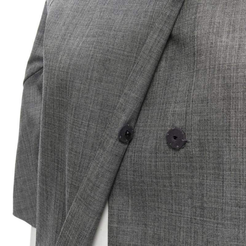 MARNI cappotto in lana vergine grigio con maniche corte arrotondate IT38 XS in vendita 4
