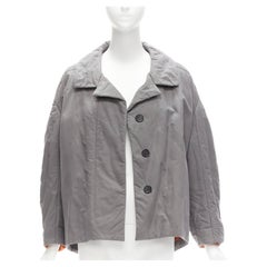 MARNI veste MA1 en coton lavé gris, doublée Brown, cocon matelassé IT36 XS