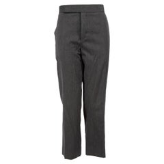 Marni Grey Wool Buttoned Straight Trousers Size M