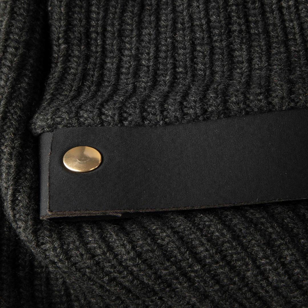 Black Marni Grey Wool Knit Short Sleeve Top Size XS For Sale
