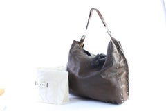 Marni Hobo 2011 Limited Studded 7mr0628 Brown Leather Shoulder Bag