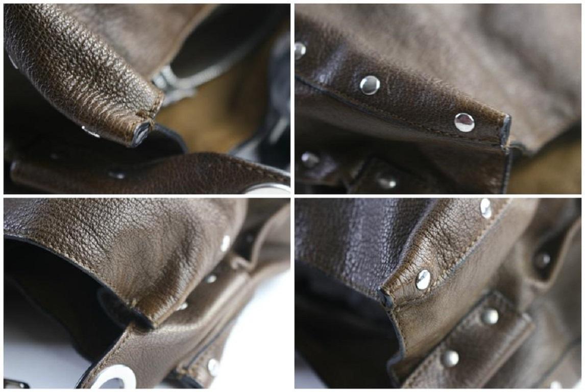 Marni Hobo 2011 Limited Studded 7mr0628 Brown Leather Shoulder Bag 1