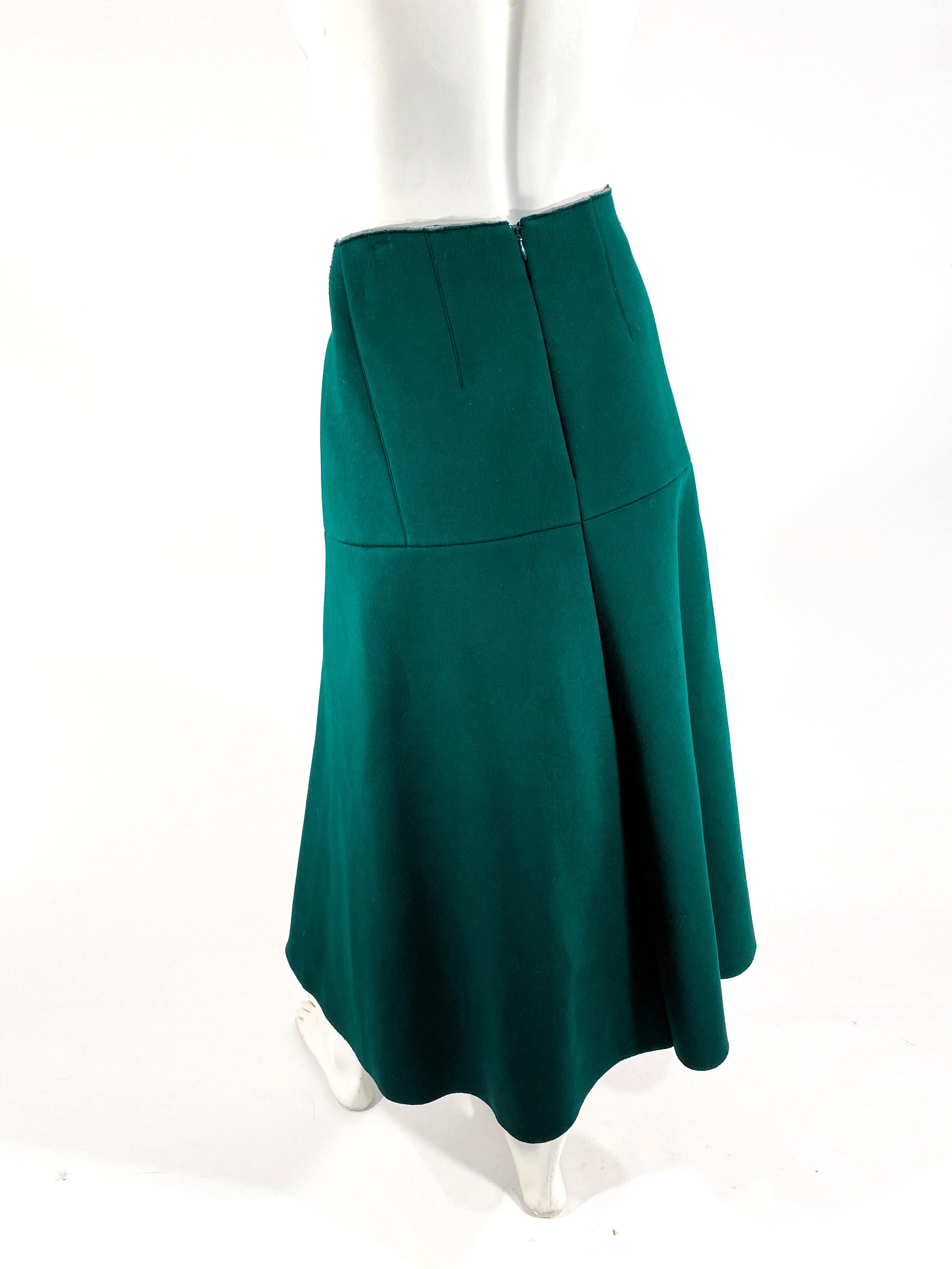 Women's Marni Hunter Green Scuba Skirt