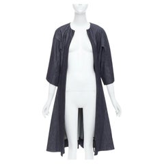 MARNI indigo blue denim zip front dolman sleeve midi dress IT40 S
