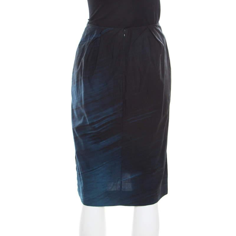 Black Marni Indigo Printed Cotton Skirt S