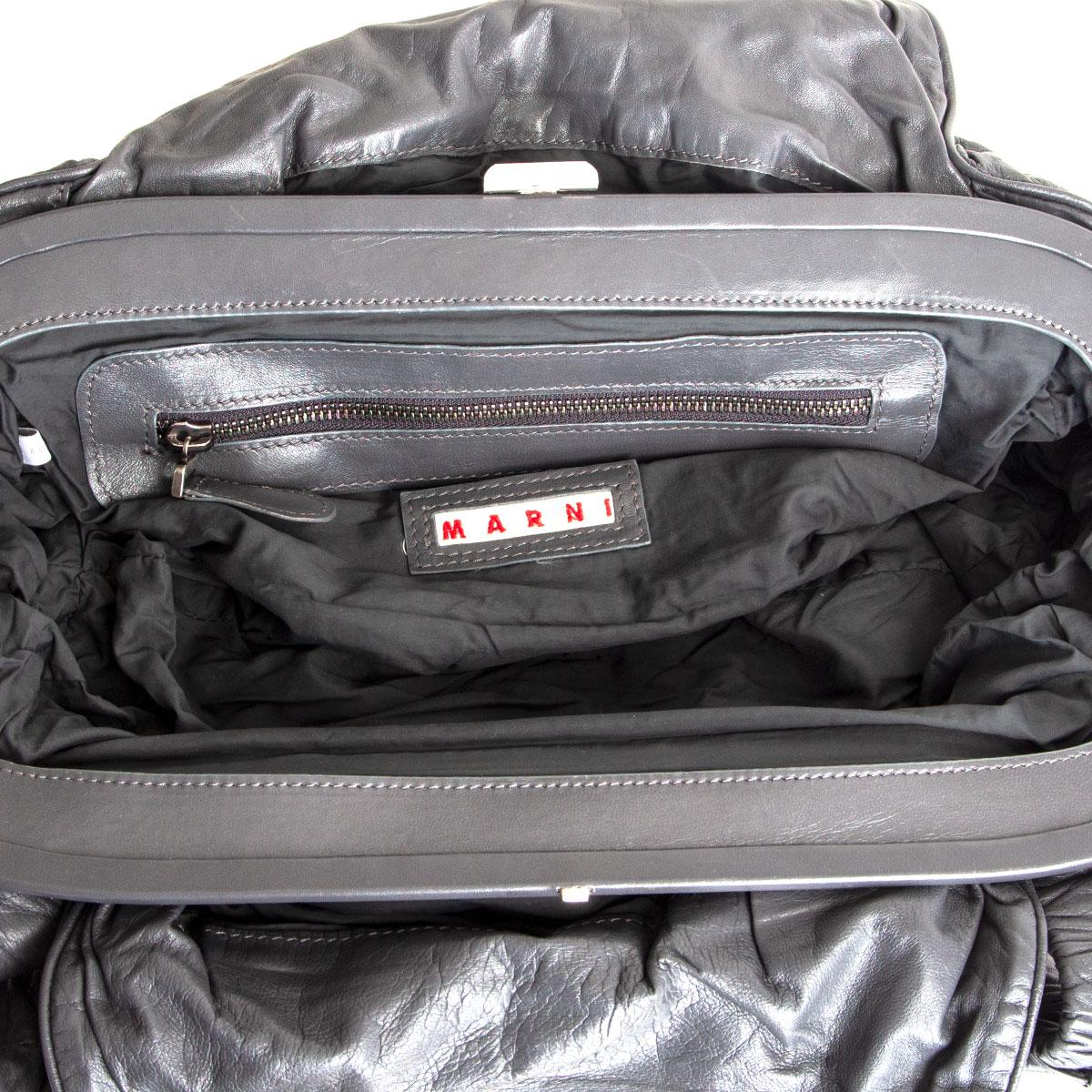 grey leather handbag bag