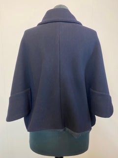 Marni jacket-cape in blue wool