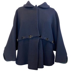 Marni jacket-cape in blue wool
