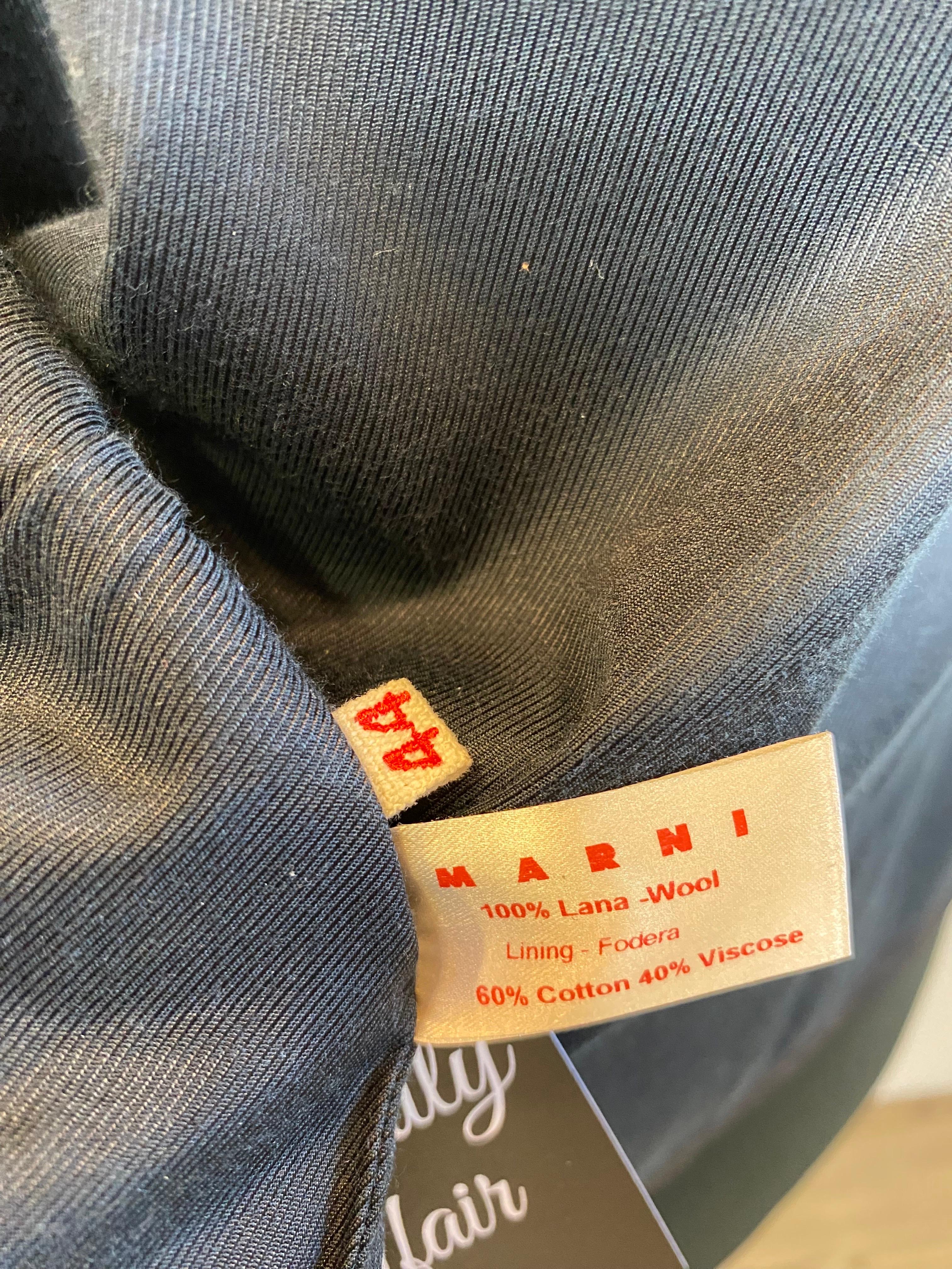 Giacca Marni in lana grigia in vendita 2