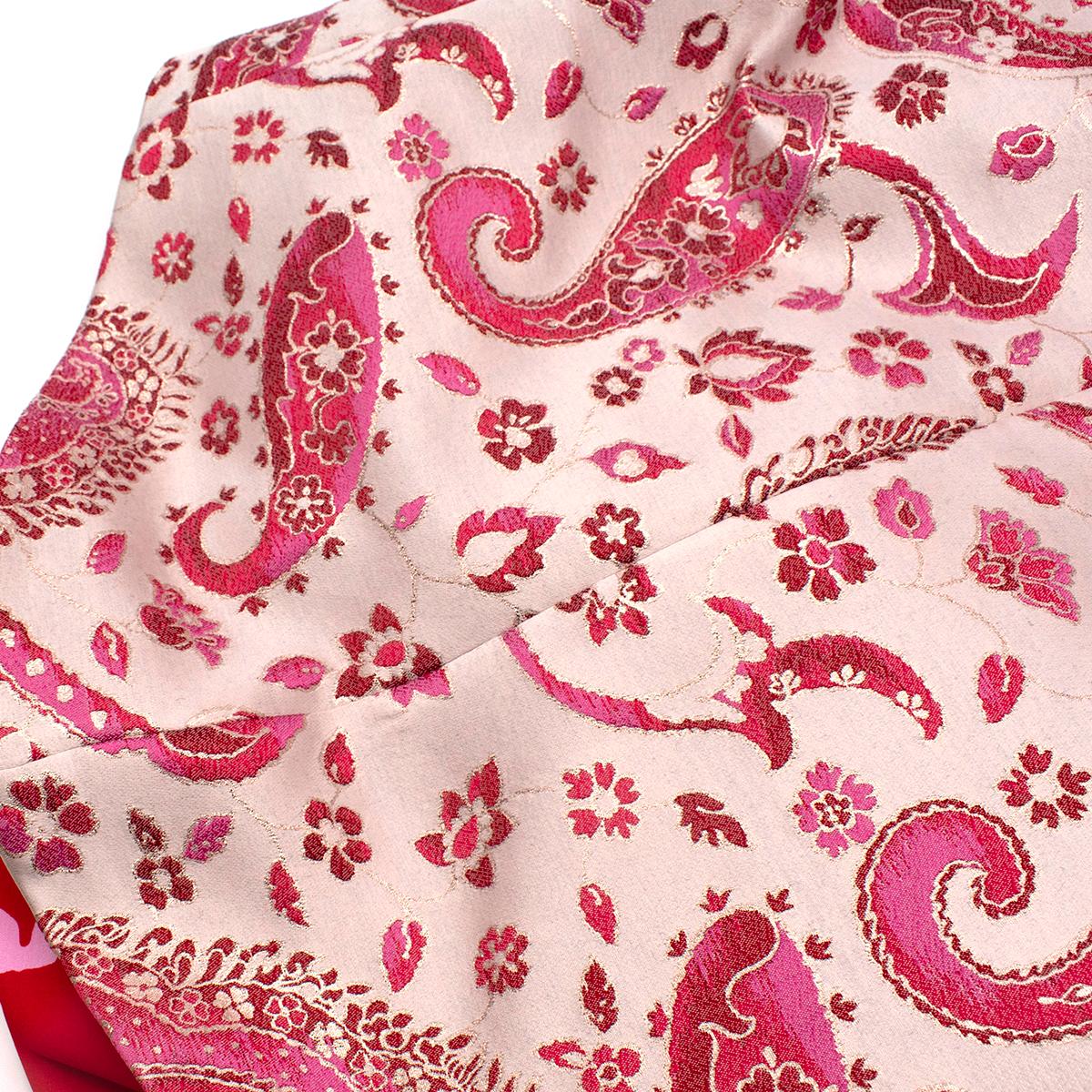 Marni Jacquard Panel Multicoloured Paisley Floral Print Dress - Us size 8 For Sale 1