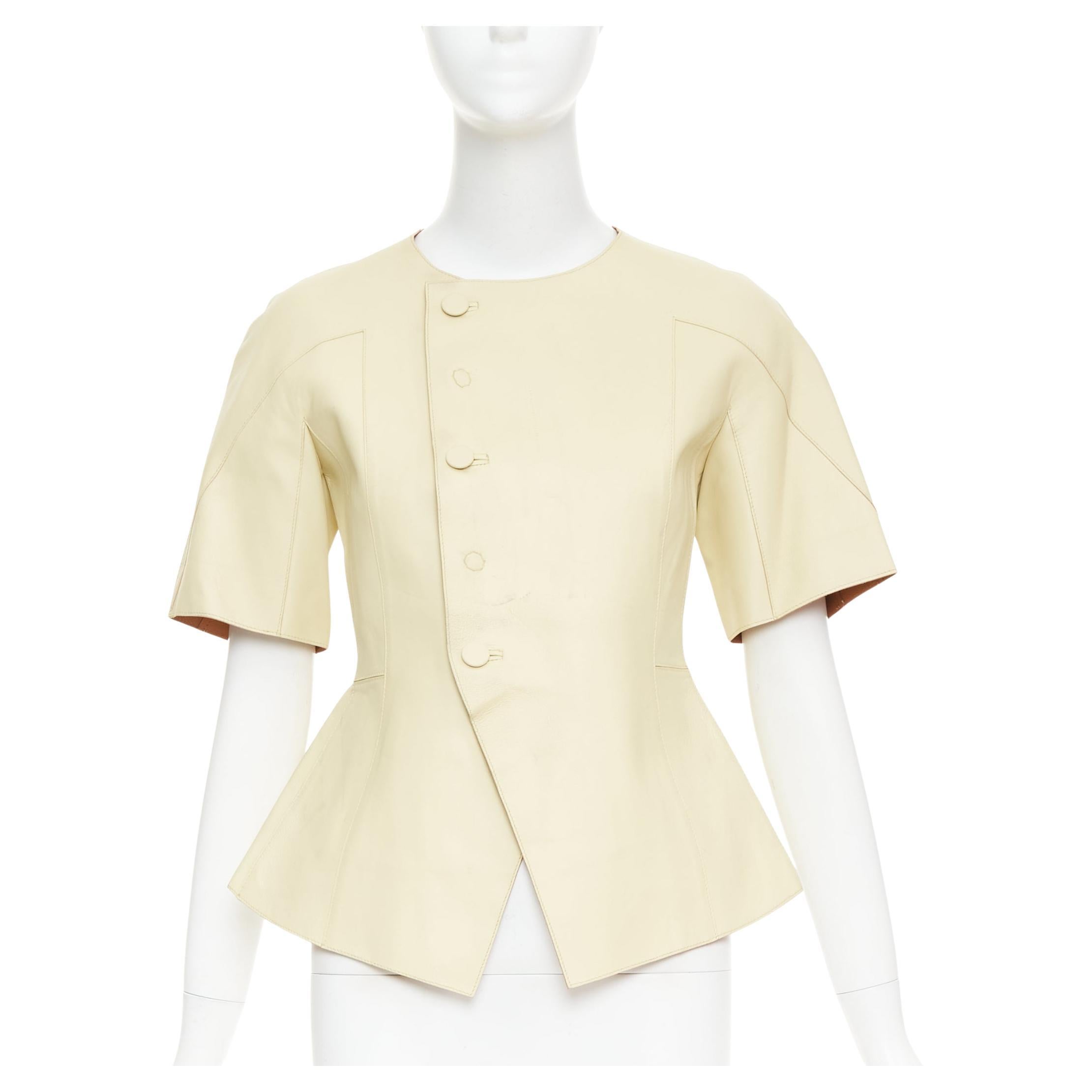 MARNI Lamb Leather Asymmetrical Jacket IT38