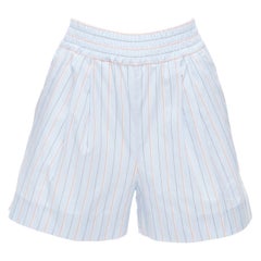 MARNI light blue orange pinstripe embroidered boxer shorts IT36 XXS