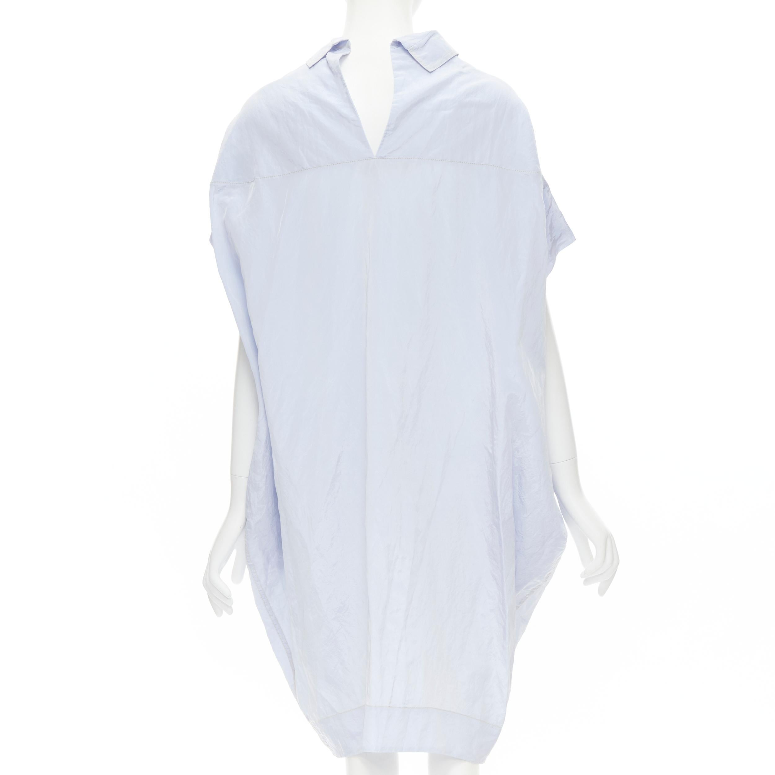 MARNI - Robe ronde à surpiqûres en viscose bleu clair et jaune, froncée, taille IT 38 XS Pour femmes en vente