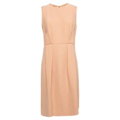 Used Marni Light Orange Crepe Sleeveless Sheath Dress M