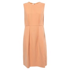 Marni Light Orange Crepe Sleeveless Short Dress M