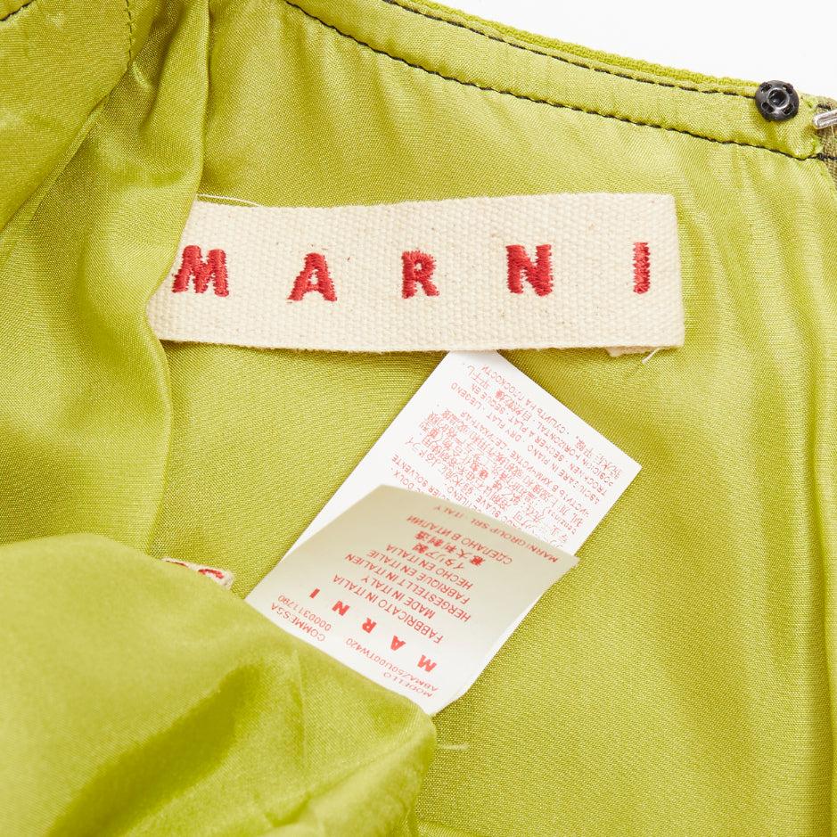 MARNI lindgrün 100% Schurwolle, gefüttert mit Seide, Etuikleid IT36 XXS im Angebot 3