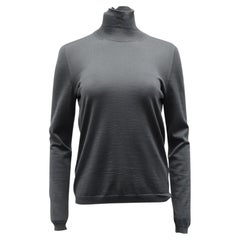 Marni Langarm-Rollkragenpullover aus grauer Wolle