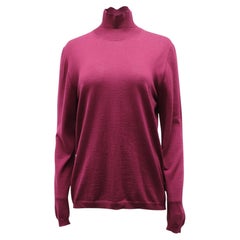 Marni Langarm-Rollkragenpullover aus Wolle in Bordeauxrot