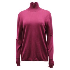 Marni Langarm-Rollkragenpullover aus Wolle in Bordeauxrot