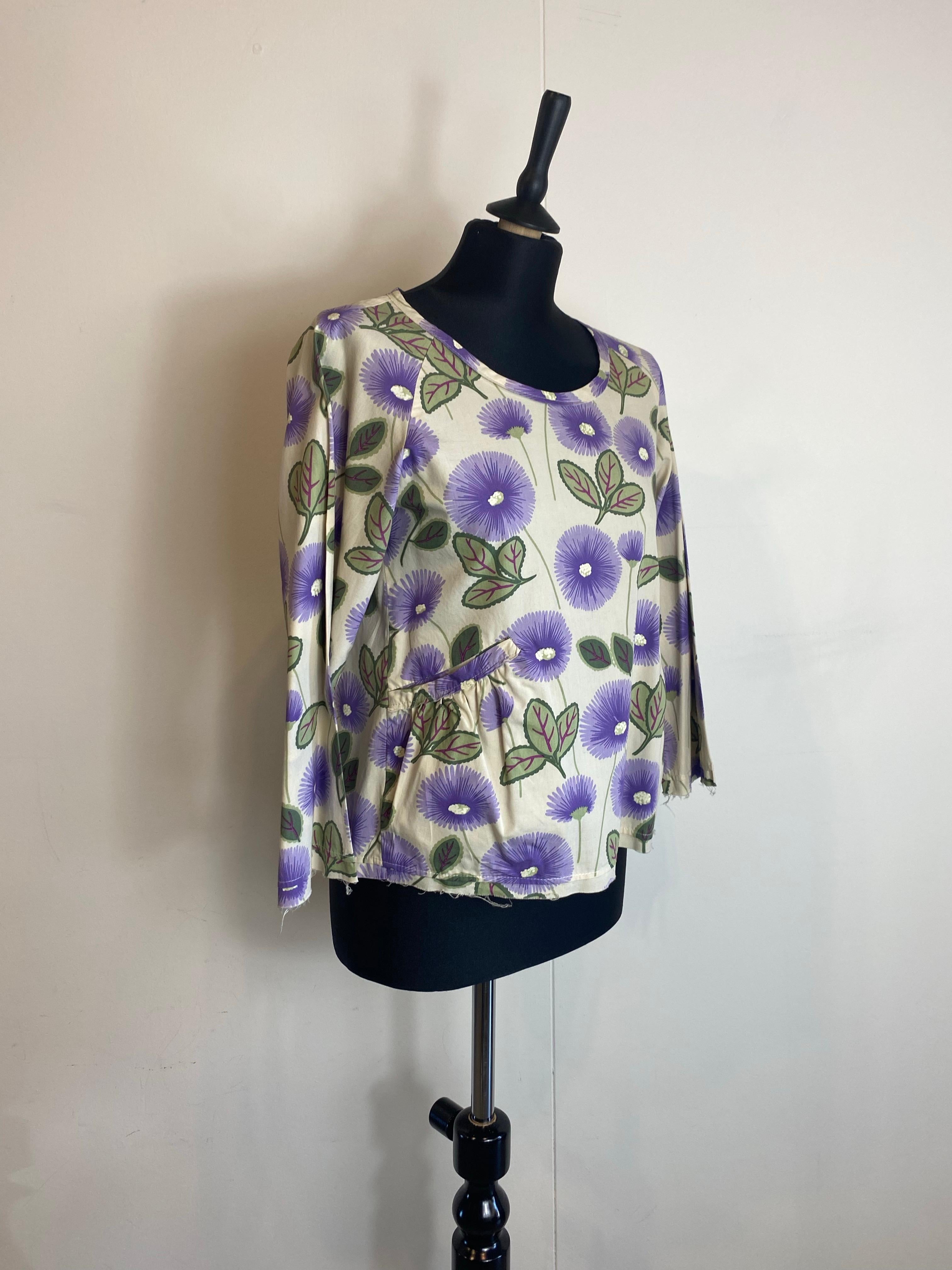 Marni long-sleeved top with floral details. Bon état - En vente à Carnate, IT