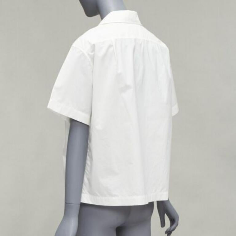 MARNI Maria Magdalena Suarez white cotton yellow tiger print shirt IT36 XXS For Sale 1