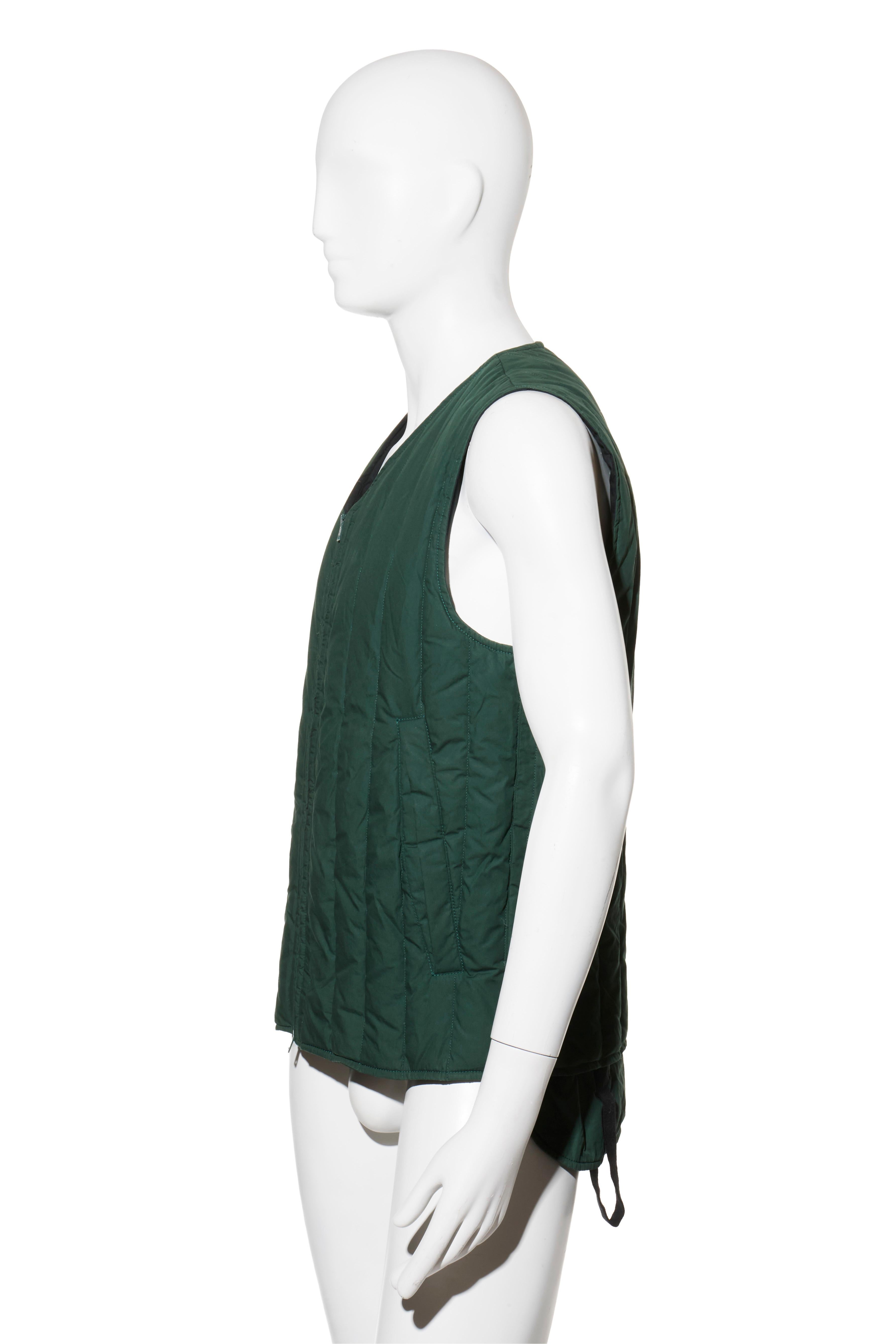 Chaleco de plumón acolchado verde Marni Hombre Otoño/Invierno 2020, Talla IT 46 (US S/M) en Excelente estado para la venta en Woodland Hills, CA