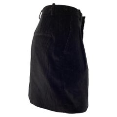 Marni Mini A-Line Skirt in Black Corduroy