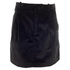 Marni Mini A-Line Skirt in Black Corduroy