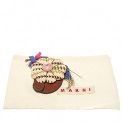 Marni Multicolor Fabric Flower Brooch