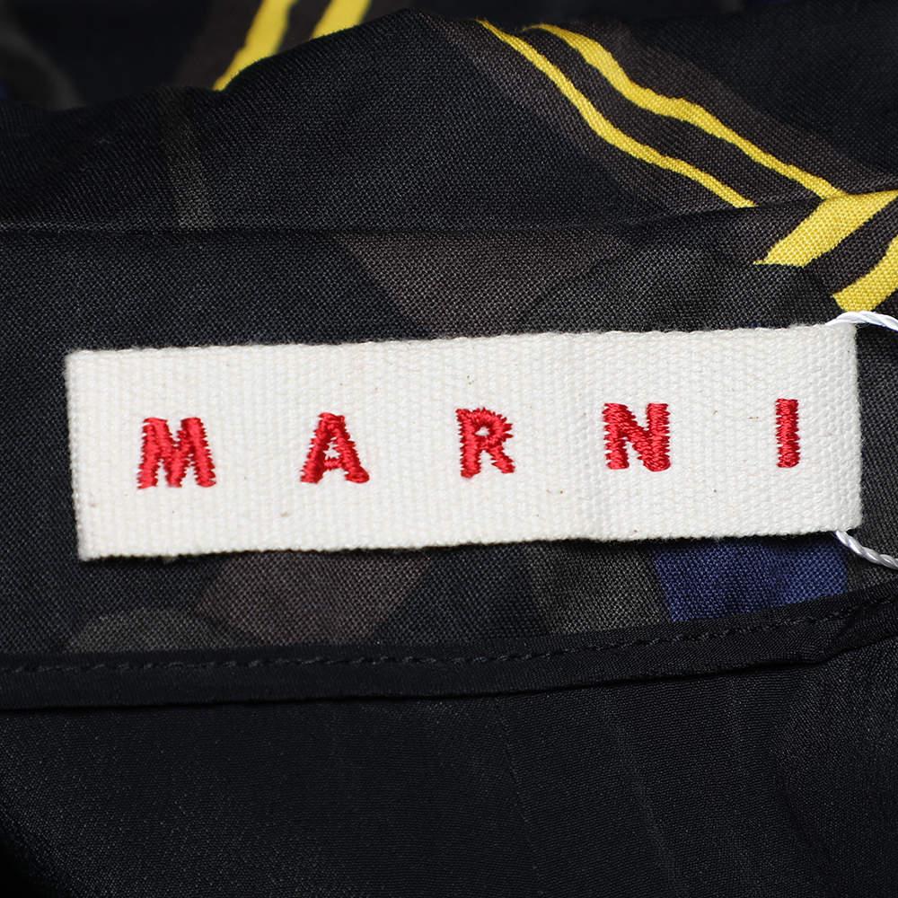 Men's Marni Multicolor Printed Cotton Button Front Blazer M For Sale