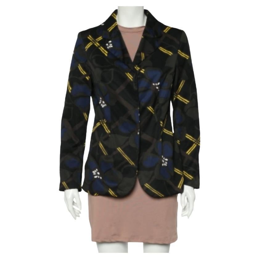 Marni Blazer en coton imprimé multicolore avec boutons sur le devant M. en vente