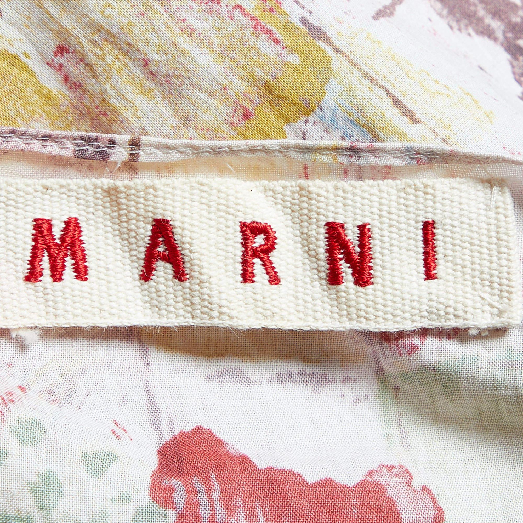 Marni Top oversize in cotone stampato multicolore M. I. In condizioni buone in vendita a Dubai, Al Qouz 2