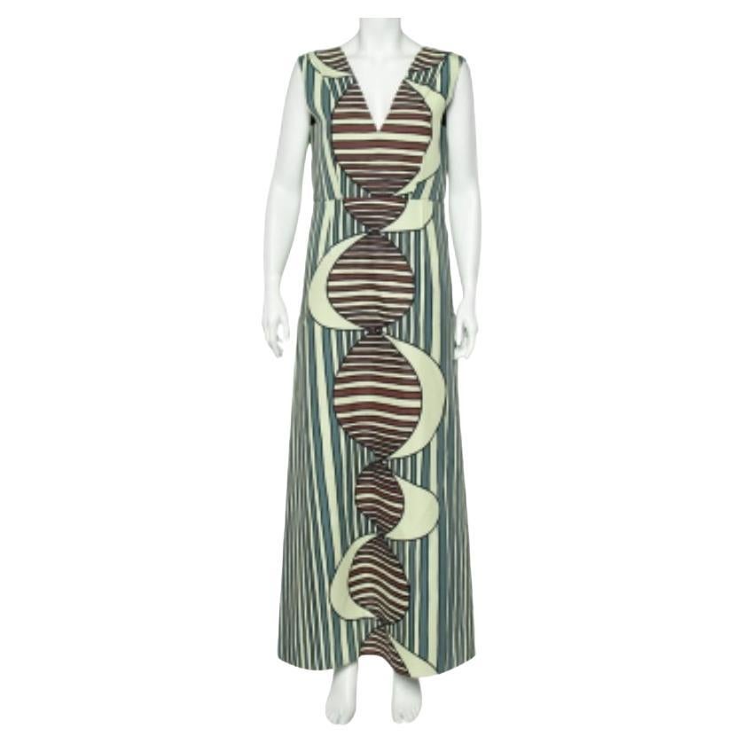 Marni Maxivestido sin mangas de punto estampado multicolor M