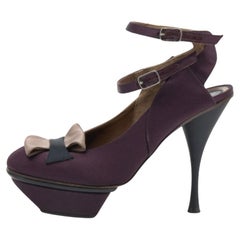 Marni - Sandales à plateforme en satin multicolore avec boucle - Taille 39