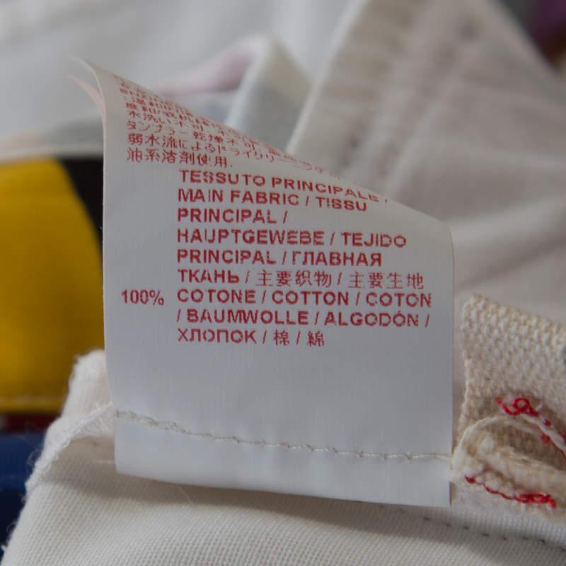 Marni Multicolor Wide Striped Cotton Shorts S For Sale 3