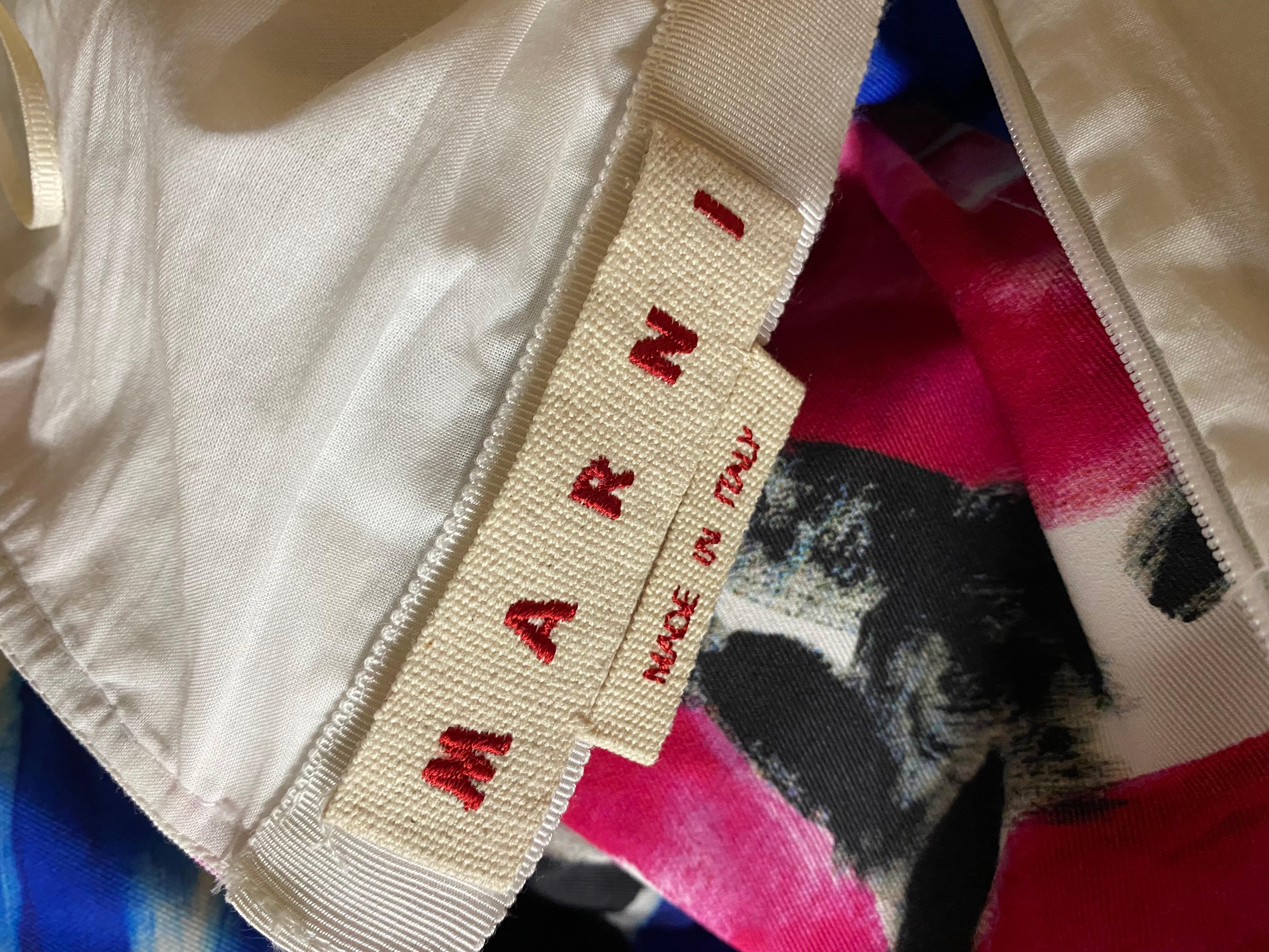 Marni Multicolored Midi Skirt, Size 42 1
