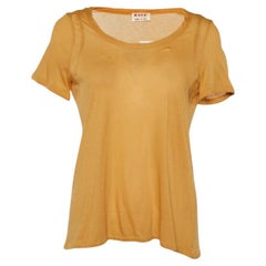 Marni Camiseta de punto de algodón amarillo mostaza M